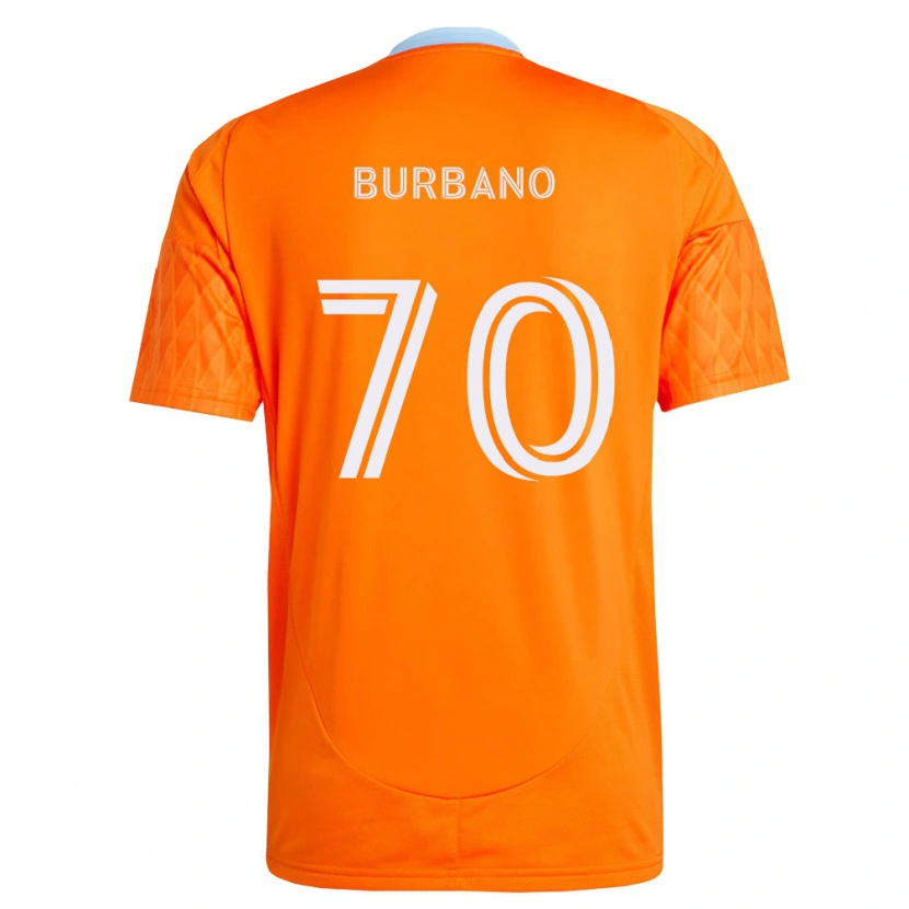 Danxen Donna Maglia Jordy Burbano #70 Arancio Bianco Kit Gara Home 2026/27 Maglietta