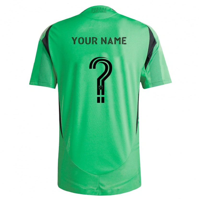 Danxen Donna Maglia Il Tuo Nome #0 Verde Smeraldo Nero Kit Gara Home 2026/27 Maglietta