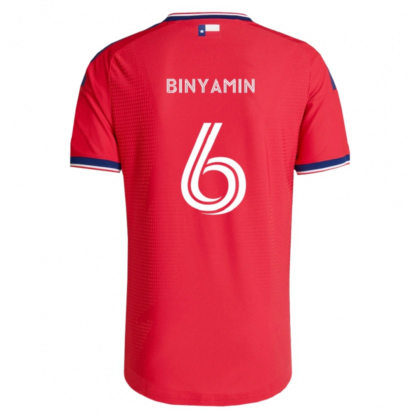 Danxen Donna Maglia Ran Binyamin #6 Rosso Blu Bianco Kit Gara Home 2026/27 Maglietta