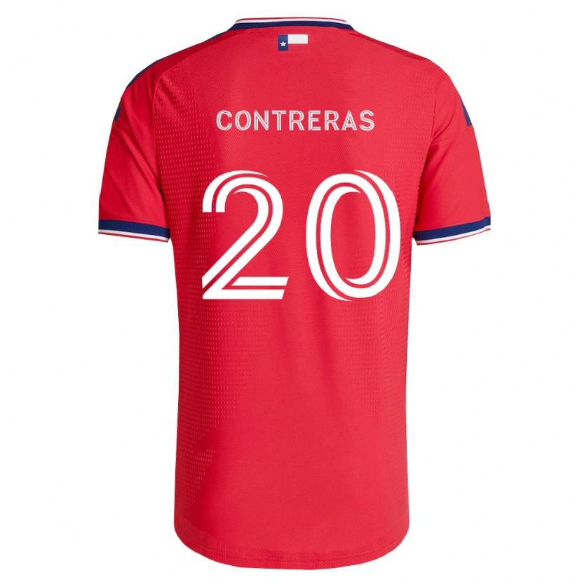 Danxen Donna Maglia Jaidyn Contreras #20 Rosso Blu Bianco Kit Gara Home 2026/27 Maglietta