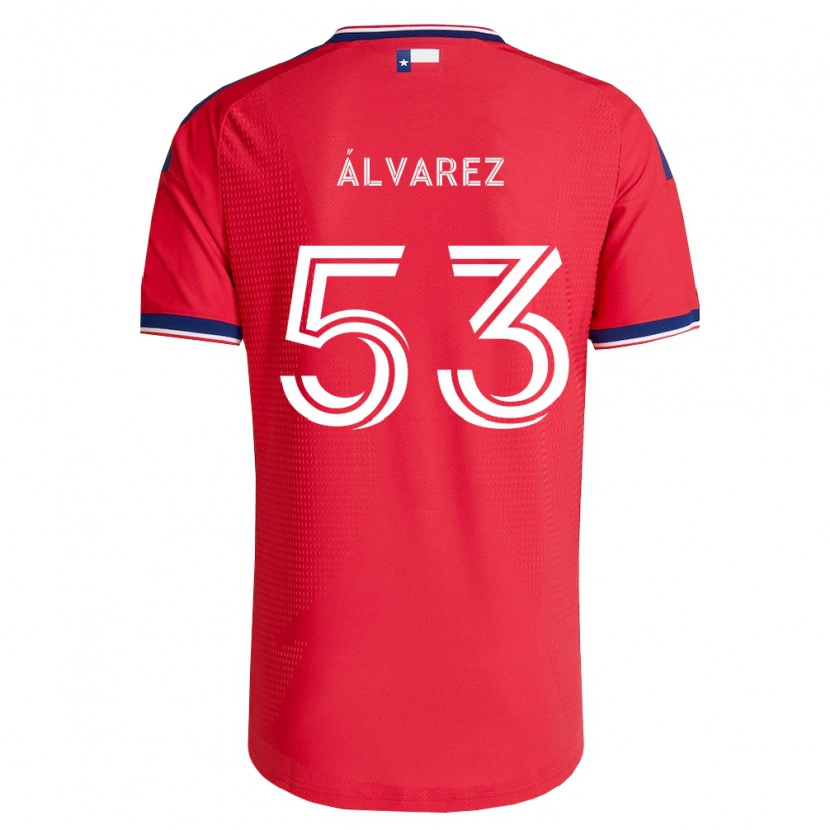 Danxen Donna Maglia Giomar Álvarez #53 Rosso Blu Bianco Kit Gara Home 2026/27 Maglietta