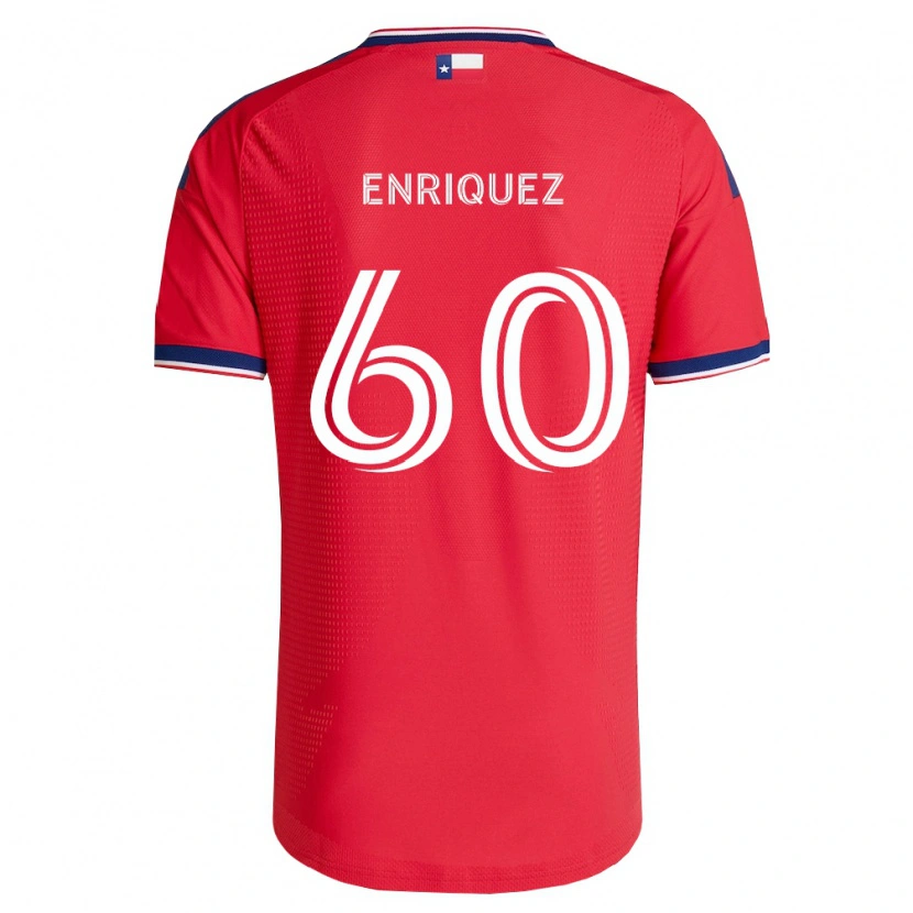 Danxen Donna Maglia Fabian Enriquez #60 Rosso Blu Bianco Kit Gara Home 2026/27 Maglietta