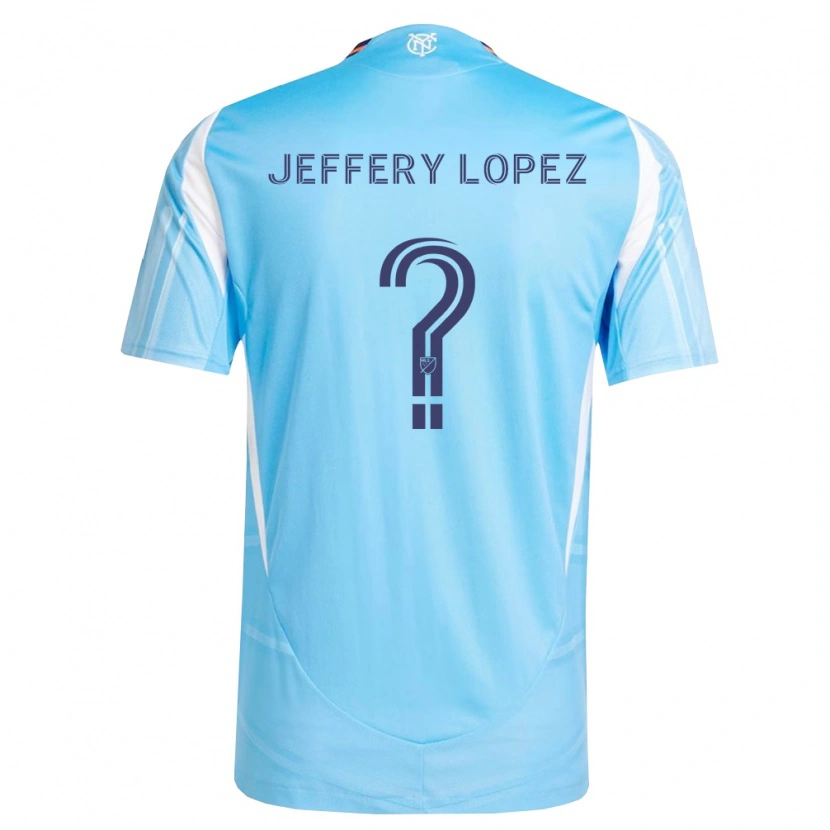 Danxen Donna Maglia Jeffery López #0 Azzurro Bianco Kit Gara Home 2026/27 Maglietta