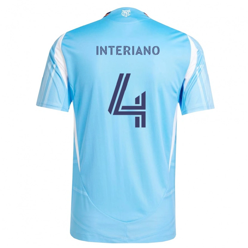 Danxen Donna Maglia Jeffrey Interiano #4 Azzurro Bianco Kit Gara Home 2026/27 Maglietta