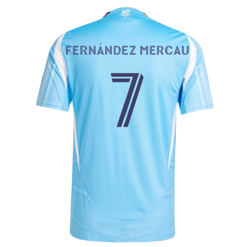 Danxen Donna Maglia Nicolás Fernández Mercau #7 Azzurro Bianco Kit Gara Home 2026/27 Maglietta