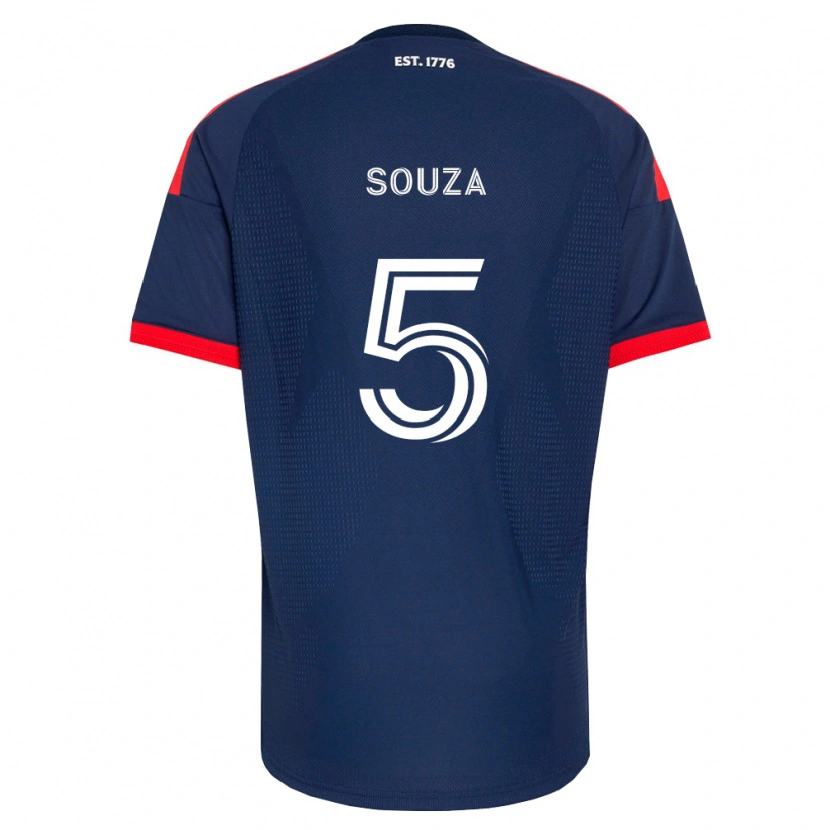 Danxen Donna Maglia Victor Souza #5 Blu Reale Rosso Bianco Kit Gara Home 2026/27 Maglietta