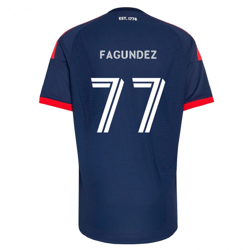 Danxen Donna Maglia Diego Fagúndez #77 Blu Reale Rosso Bianco Kit Gara Home 2026/27 Maglietta