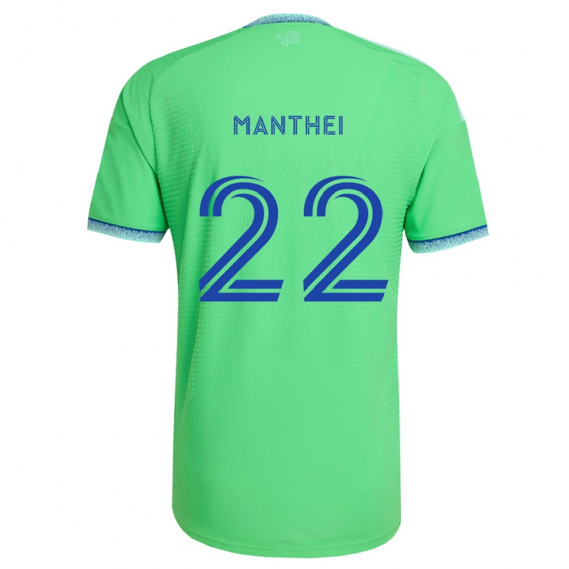 Danxen Donna Maglia Leahi Manthei #22 Verde Azzurro Kit Gara Home 2026/27 Maglietta