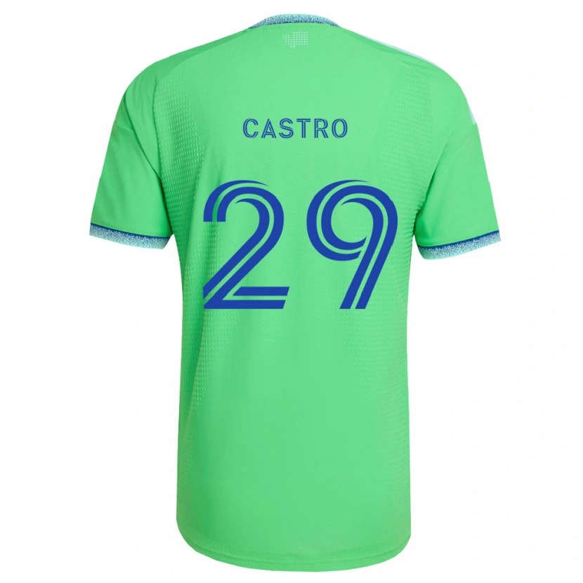 Danxen Donna Maglia Jacob Castro #29 Verde Azzurro Kit Gara Home 2026/27 Maglietta