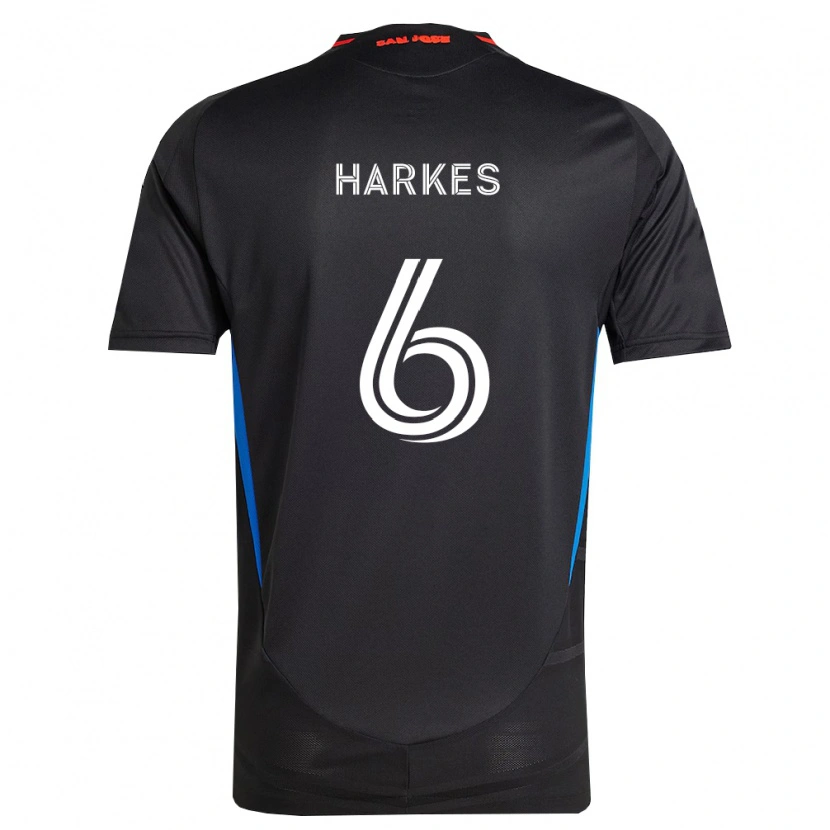 Danxen Donna Maglia Ian Harkes #6 Blu Bianco Nero Kit Gara Home 2026/27 Maglietta