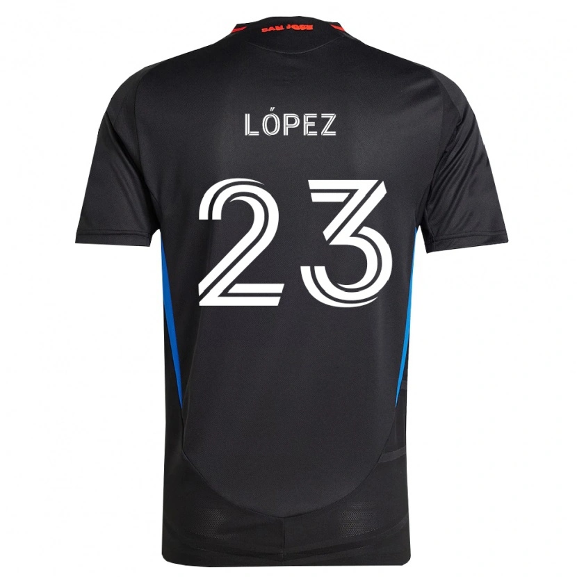 Danxen Donna Maglia Hernán López #23 Blu Bianco Nero Kit Gara Home 2026/27 Maglietta