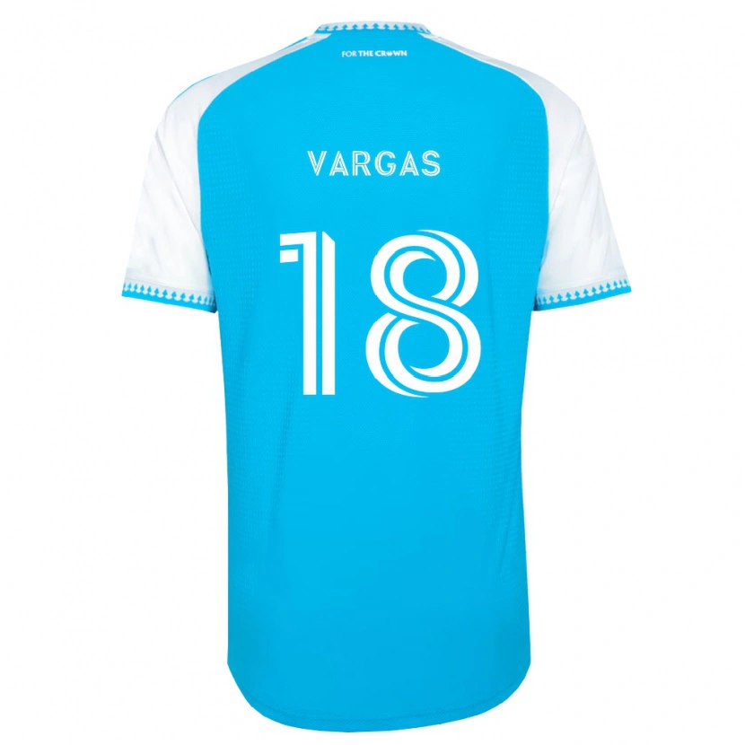 Danxen Donna Maglia Kerwin Vargas #18 Azzurro Bianco Nero Kit Gara Home 2026/27 Maglietta