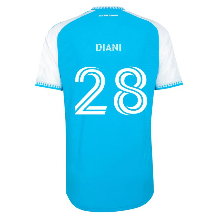 Danxen Donna Maglia Djibril Diani #28 Azzurro Bianco Nero Kit Gara Home 2026/27 Maglietta