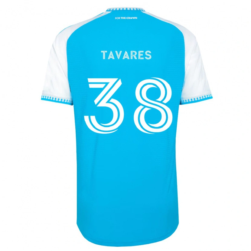 Danxen Donna Maglia Iuri Tavares #38 Azzurro Bianco Nero Kit Gara Home 2026/27 Maglietta
