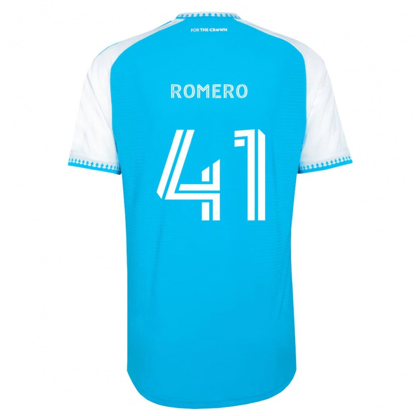 Danxen Donna Maglia Brian Romero #41 Azzurro Bianco Nero Kit Gara Home 2026/27 Maglietta