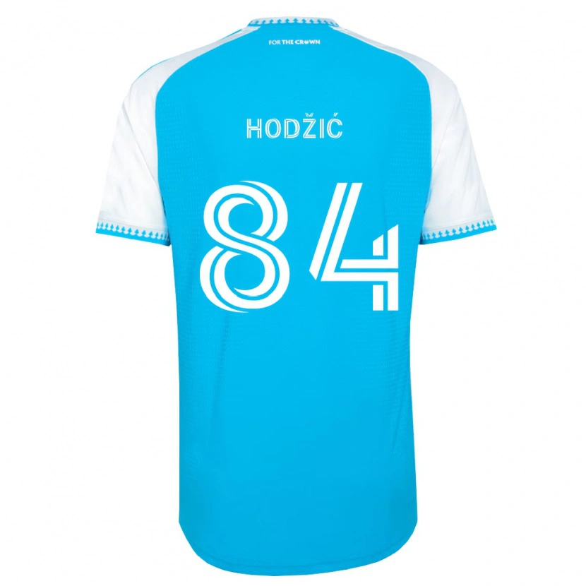 Danxen Donna Maglia Amil Hodžić #84 Azzurro Bianco Nero Kit Gara Home 2026/27 Maglietta