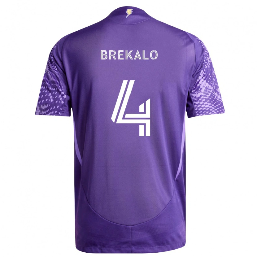 Danxen Donna Maglia David Brekalo #4 Viola Bianco Kit Gara Home 2026/27 Maglietta