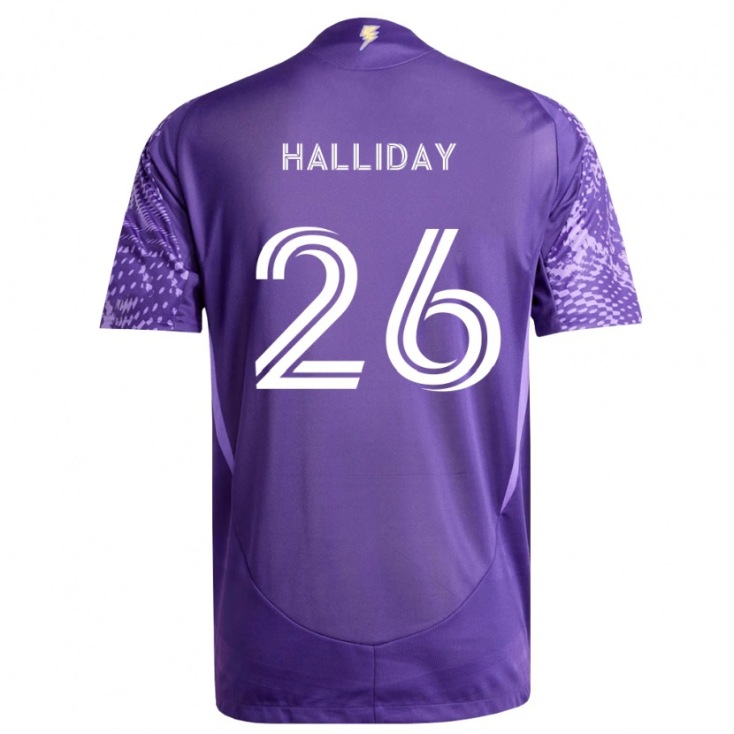 Danxen Donna Maglia Michael Halliday #26 Viola Bianco Kit Gara Home 2026/27 Maglietta