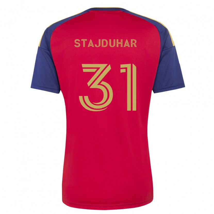 Danxen Donna Maglia Mason Stajduhar #31 Blu Reale Marrone Rosso Kit Gara Home 2026/27 Maglietta