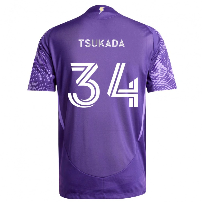 Danxen Donna Maglia Yutaro Tsukada #34 Viola Bianco Kit Gara Home 2026/27 Maglietta