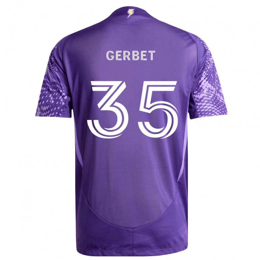 Danxen Donna Maglia Joran Gerbet #35 Viola Bianco Kit Gara Home 2026/27 Maglietta
