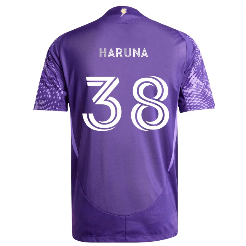 Danxen Donna Maglia Issah Haruna #38 Viola Bianco Kit Gara Home 2026/27 Maglietta