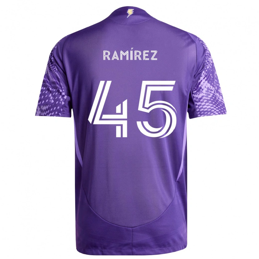 Danxen Donna Maglia Jacob Ramírez #45 Viola Bianco Kit Gara Home 2026/27 Maglietta