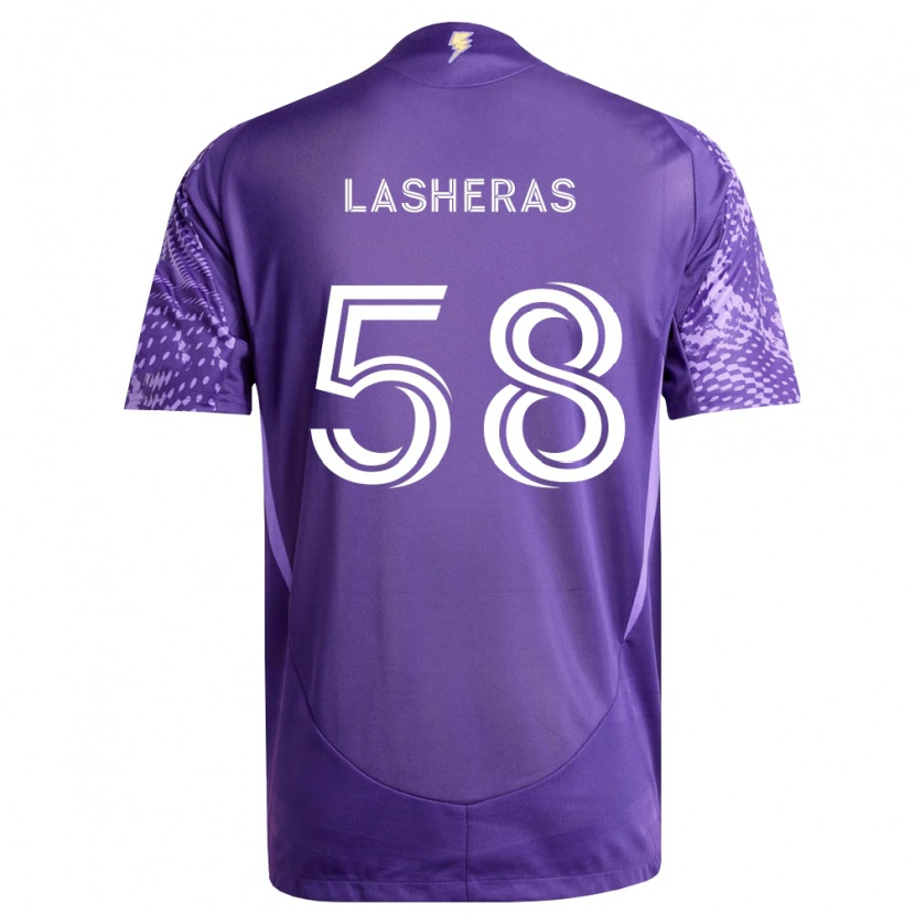 Danxen Donna Maglia Nicolas Lasheras #58 Viola Bianco Kit Gara Home 2026/27 Maglietta