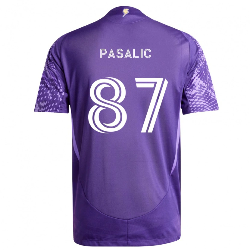 Danxen Donna Maglia Marco Pašalić #87 Viola Bianco Kit Gara Home 2026/27 Maglietta