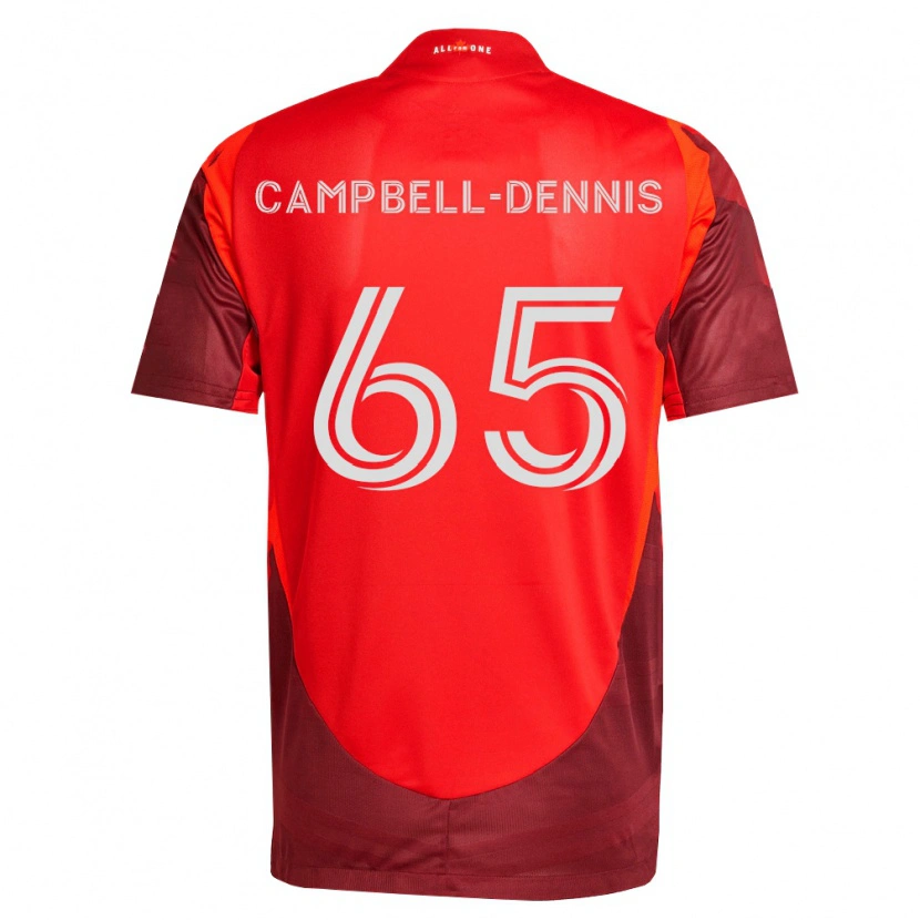 Danxen Donna Maglia Raequan Campbell-Dennis #65 Borgogna Rosso Kit Gara Home 2026/27 Maglietta