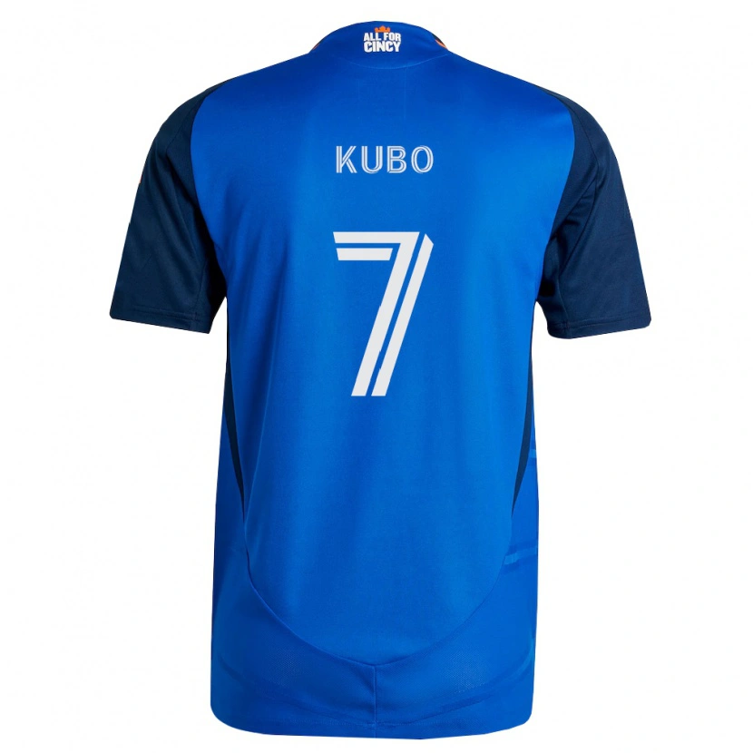 Danxen Donna Maglia Yuya Kubo #7 Blu Reale Arancio Kit Gara Home 2026/27 Maglietta