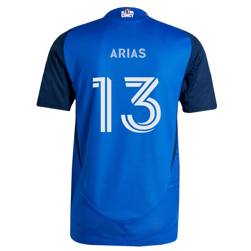 Danxen Donna Maglia Santiago Arias #13 Blu Reale Arancio Kit Gara Home 2026/27 Maglietta