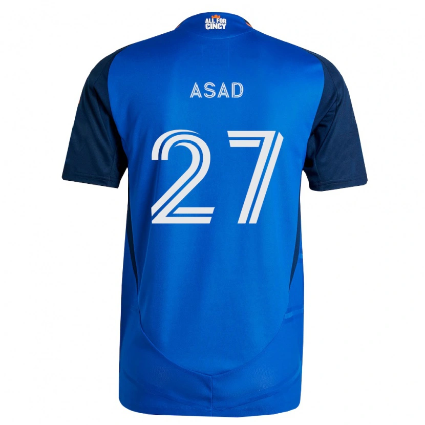 Danxen Donna Maglia Yamil Asad #27 Blu Reale Arancio Kit Gara Home 2026/27 Maglietta