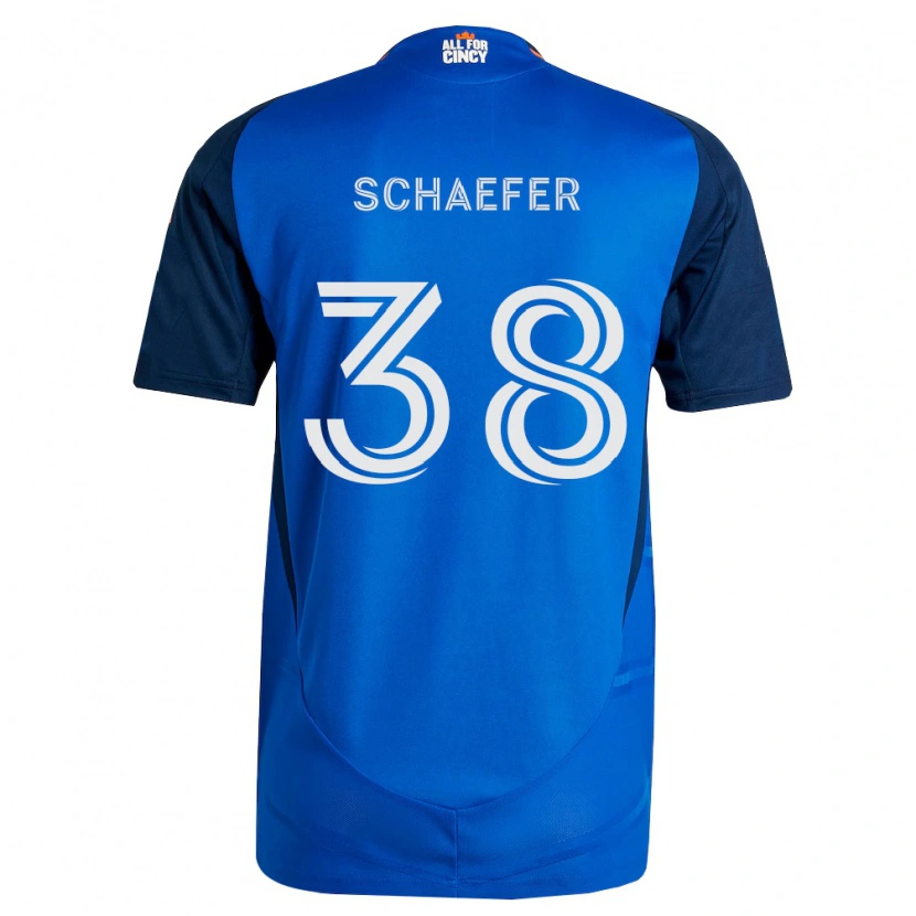 Danxen Donna Maglia Brian Schaefer #38 Blu Reale Arancio Kit Gara Home 2026/27 Maglietta