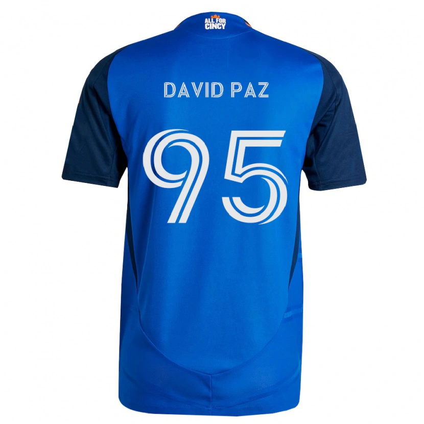Danxen Donna Maglia David Paz #95 Blu Reale Arancio Kit Gara Home 2026/27 Maglietta