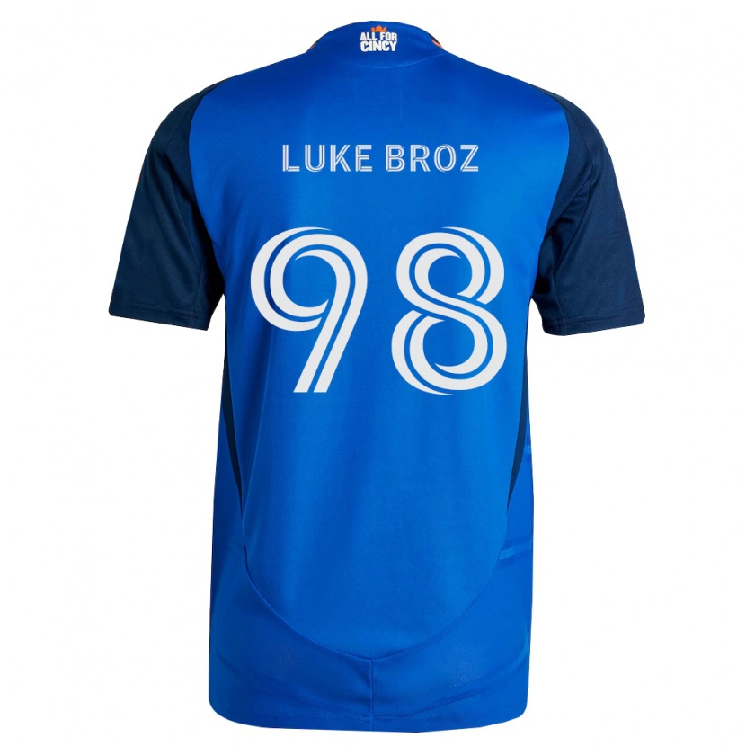 Danxen Donna Maglia Luke Broz #98 Blu Reale Arancio Kit Gara Home 2026/27 Maglietta
