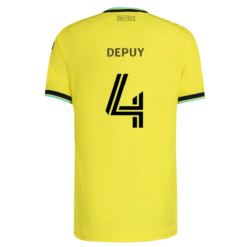 Danxen Donna Maglia Nick Depuy #4 Giallo Brillante Blu Navy Kit Gara Home 2026/27 Maglietta