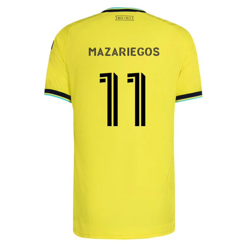 Danxen Donna Maglia Jacob Mazariegos #11 Giallo Brillante Blu Navy Kit Gara Home 2026/27 Maglietta