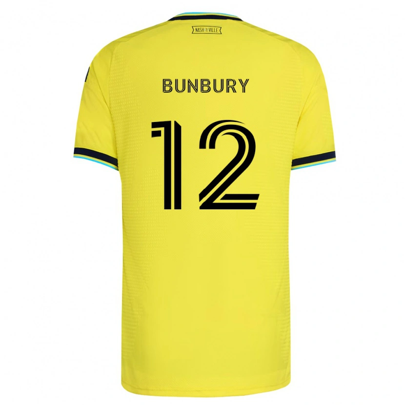Danxen Donna Maglia Teal Bunbury #12 Giallo Brillante Blu Navy Kit Gara Home 2026/27 Maglietta