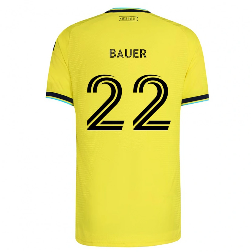 Danxen Donna Maglia Josh Bauer #22 Giallo Brillante Blu Navy Kit Gara Home 2026/27 Maglietta