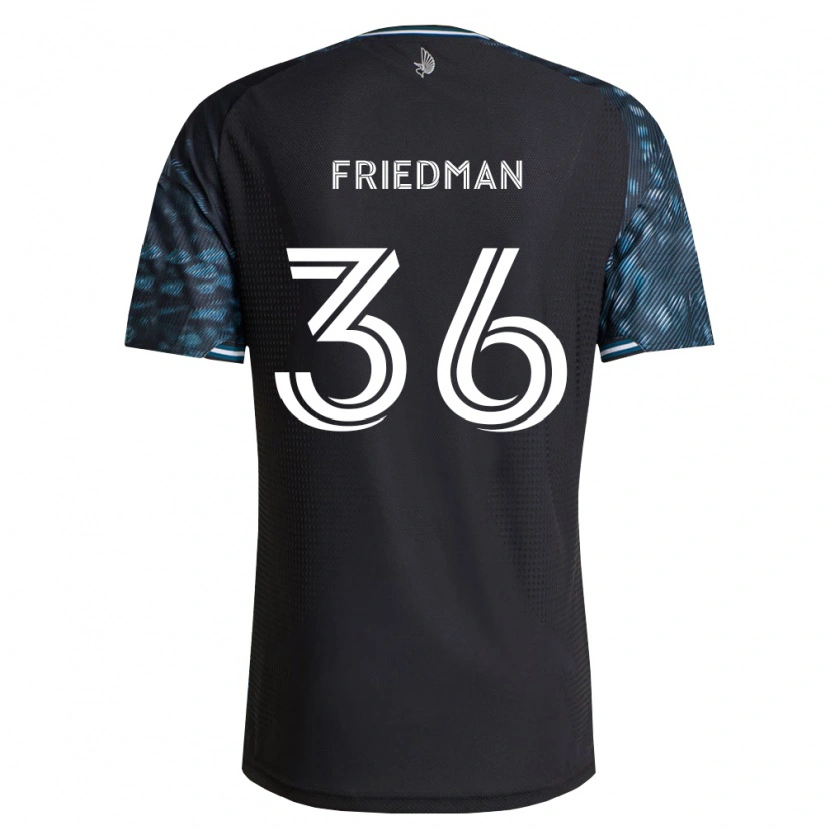 Danxen Donna Maglia Jakob Friedman #36 Bianco Nero Kit Gara Home 2026/27 Maglietta