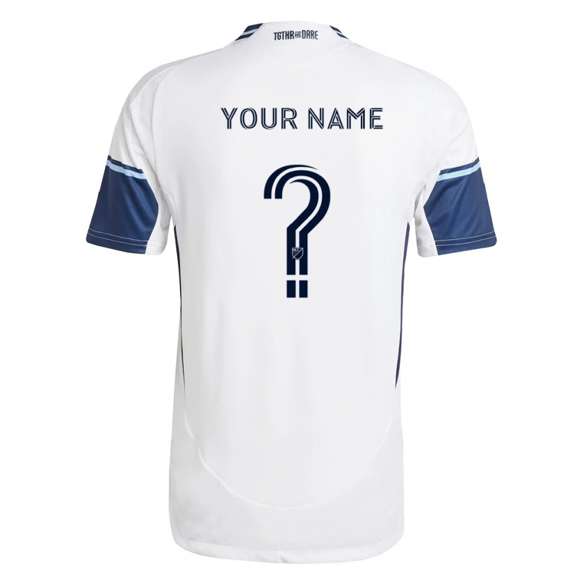 Danxen Donna Maglia Il Tuo Nome #0 Bianco Blu Reale Kit Gara Home 2026/27 Maglietta