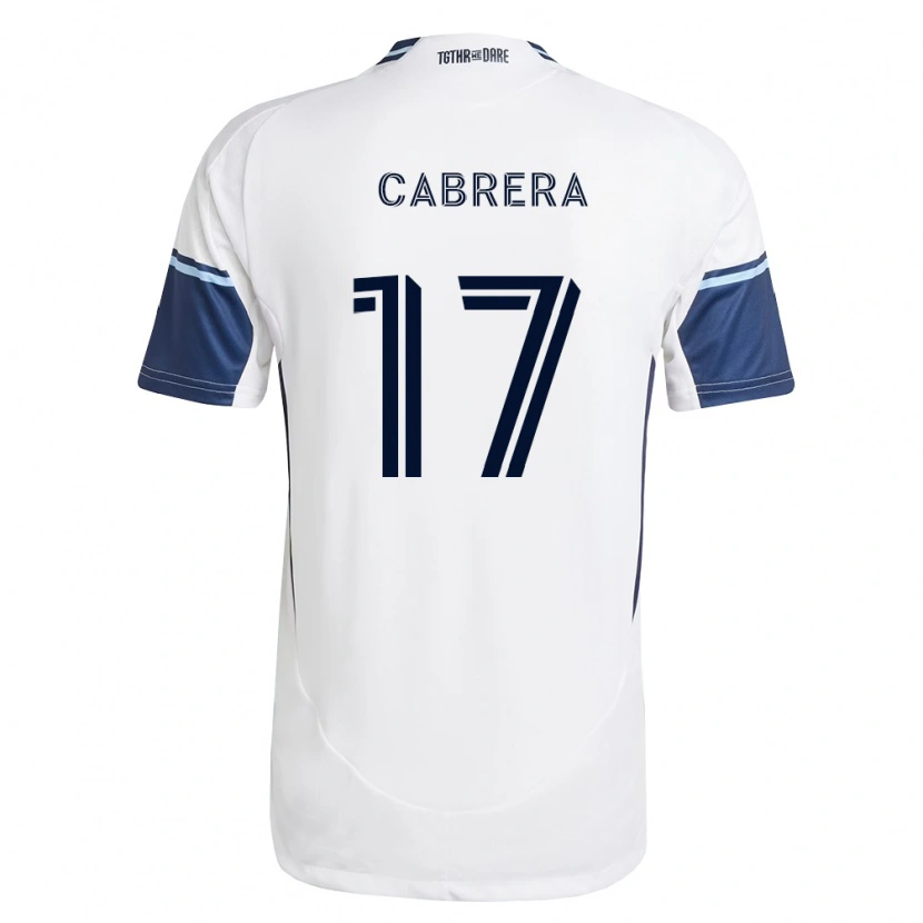 Danxen Donna Maglia Kenji Cabrera #17 Bianco Blu Reale Kit Gara Home 2026/27 Maglietta