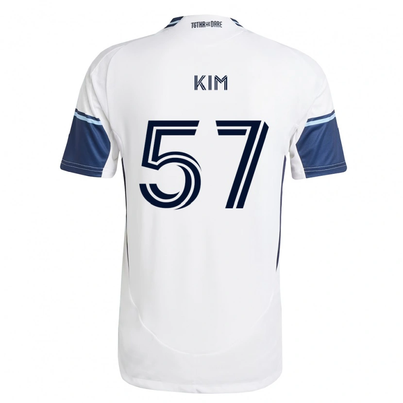 Danxen Donna Maglia Jayden Kim #57 Bianco Blu Reale Kit Gara Home 2026/27 Maglietta
