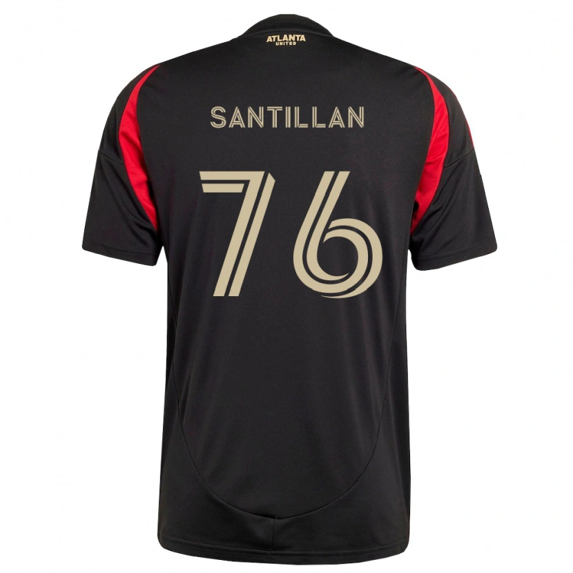 Danxen Donna Maglia Noe Santillan #76 Nero Rosso Kit Gara Home 2026/27 Maglietta