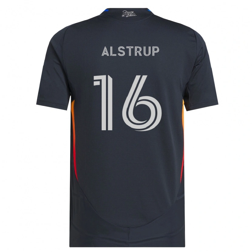 Danxen Donna Maglia Marcus Alstrup #16 Grigio Scuro Rosso Kit Gara Home 2026/27 Maglietta