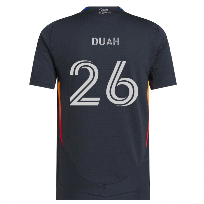 Danxen Donna Maglia Manu Duah #26 Grigio Scuro Rosso Kit Gara Home 2026/27 Maglietta