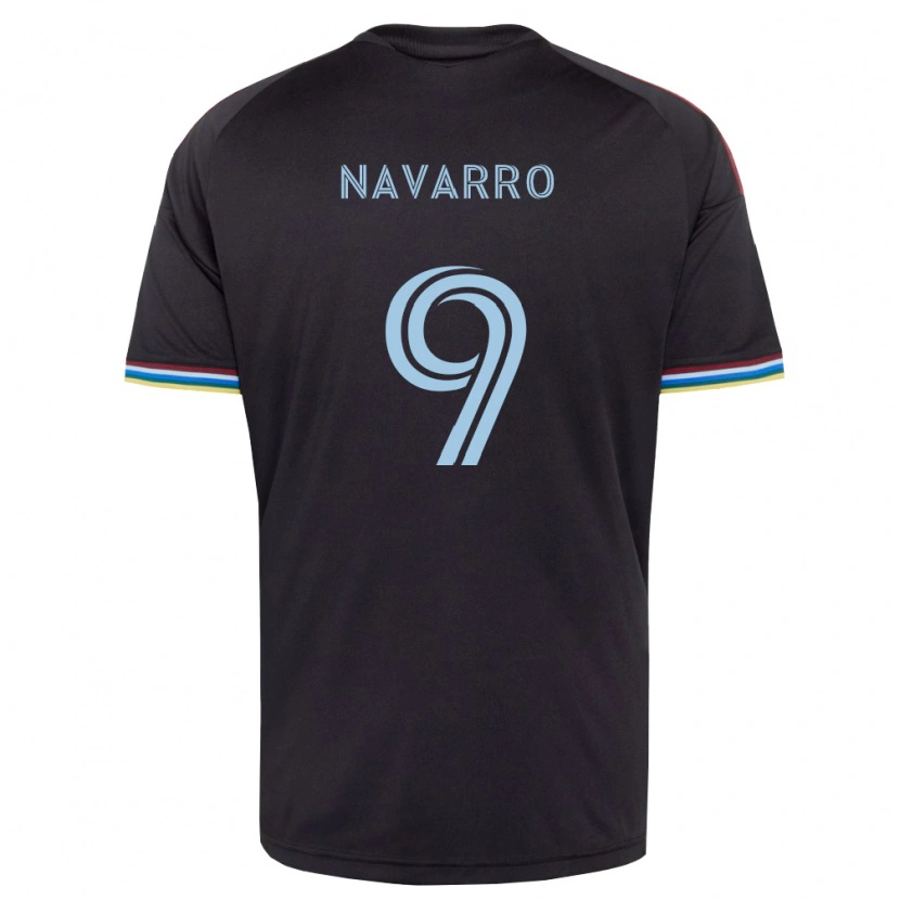 Danxen Donna Maglia Rafael Navarro #9 Nero Azzurro Kit Gara Home 2026/27 Maglietta