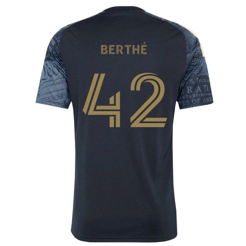 Danxen Donna Maglia Mamoutou Berthé #42 Blu Navy Marrone Kit Gara Home 2026/27 Maglietta