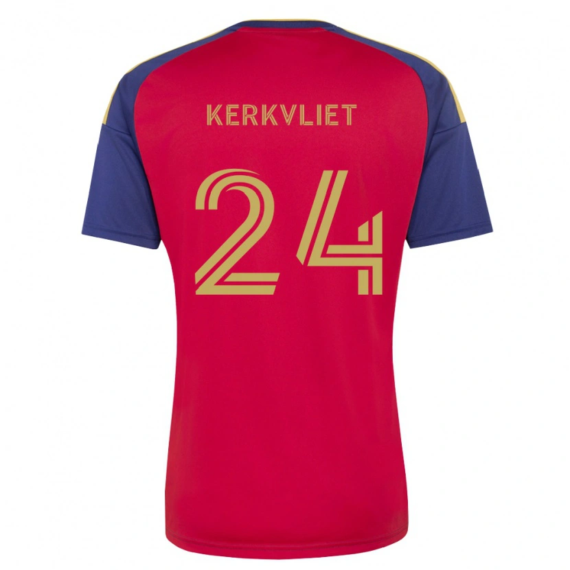 Danxen Donna Maglia Max Kerkvliet #24 Blu Reale Marrone Rosso Kit Gara Home 2026/27 Maglietta
